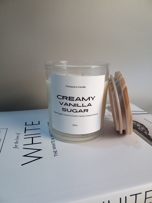 Creamy Vanilla Bliss Candle | Vanilla, Sugar & Coconut Scented Candle