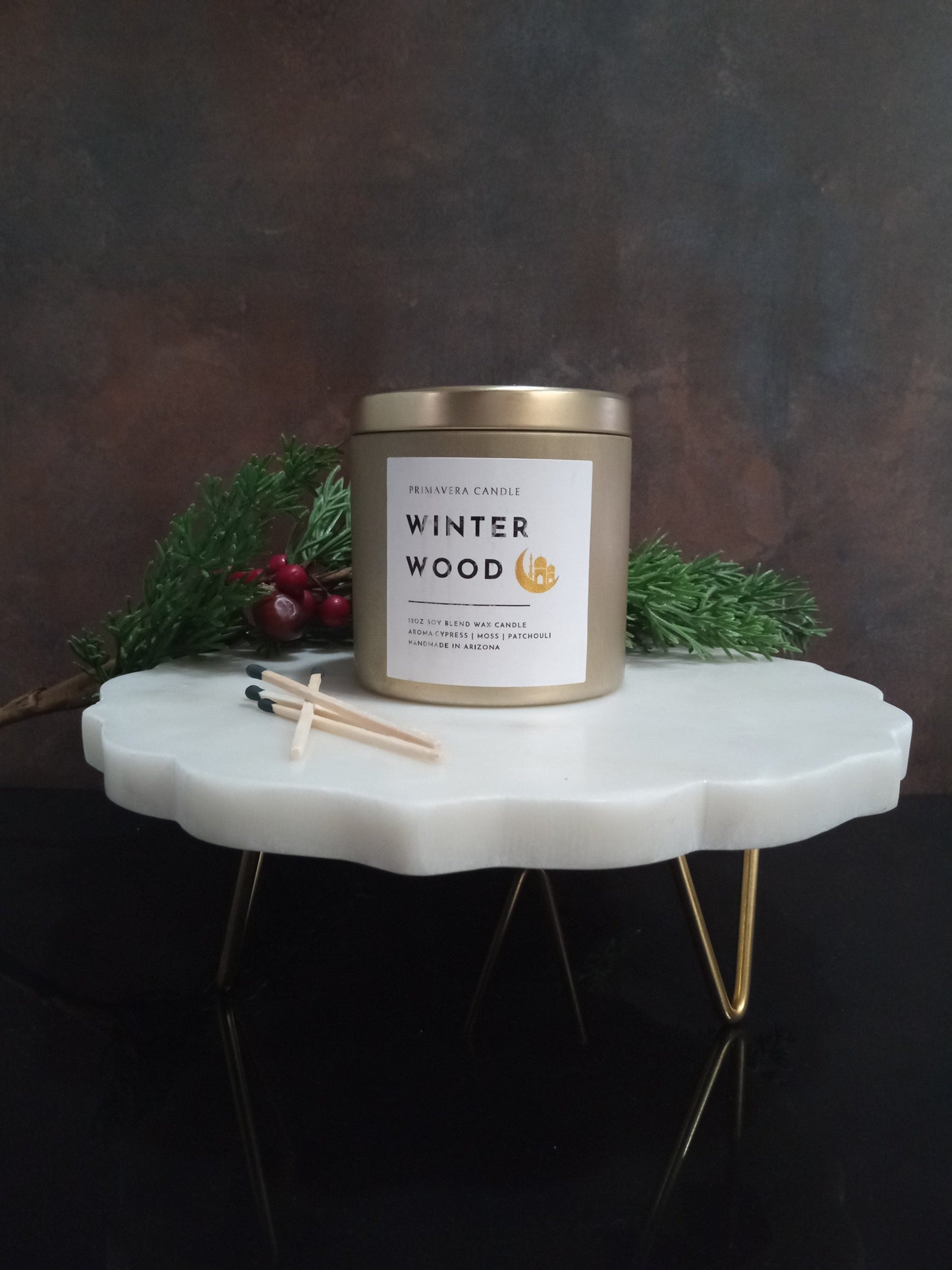 Winter Wood Candle | Cozy Cypress, Moss & Patchouli