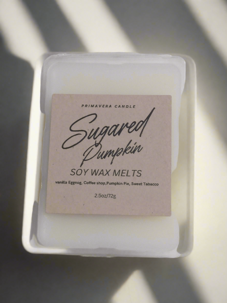 sugared pumpkin soy wax melts at primavera candle