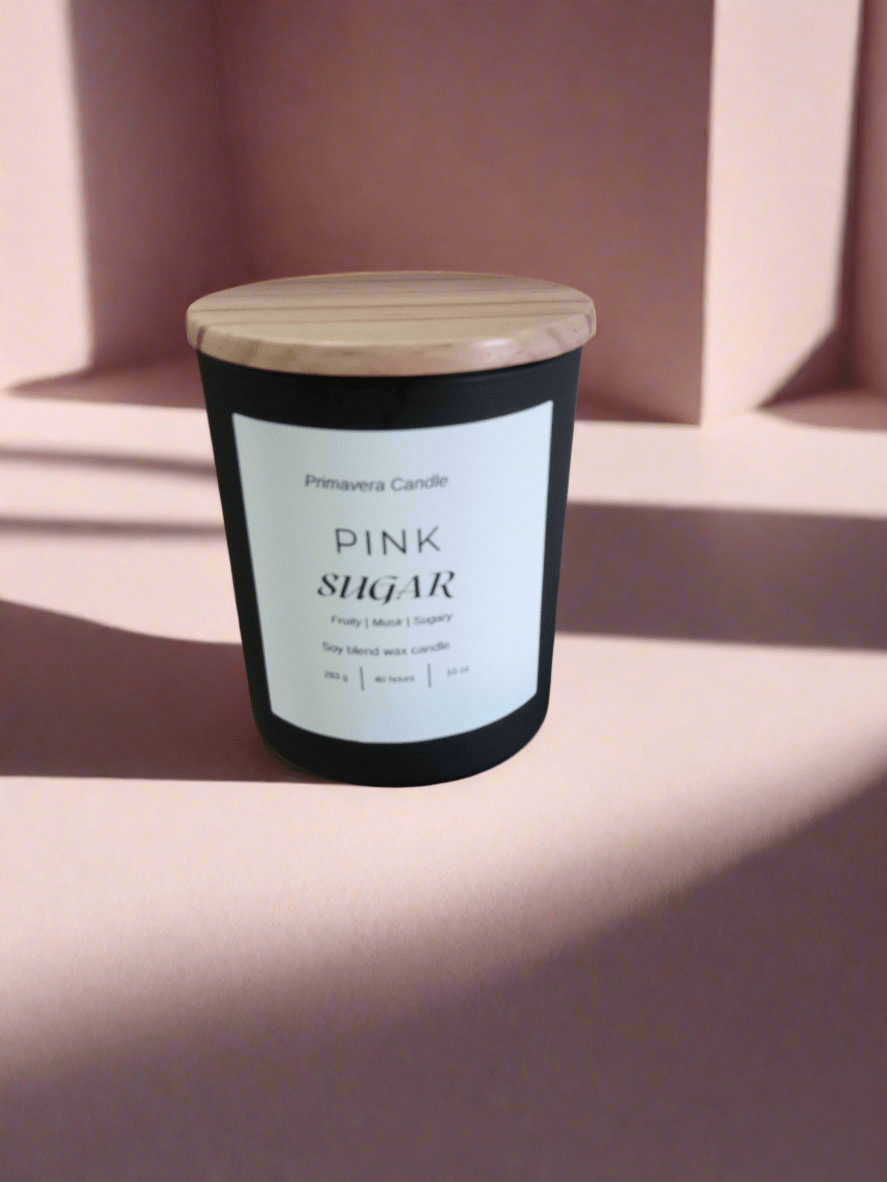 Pink Sugar Candle | Raspberry, Vanilla & Caramel Sweet Scent