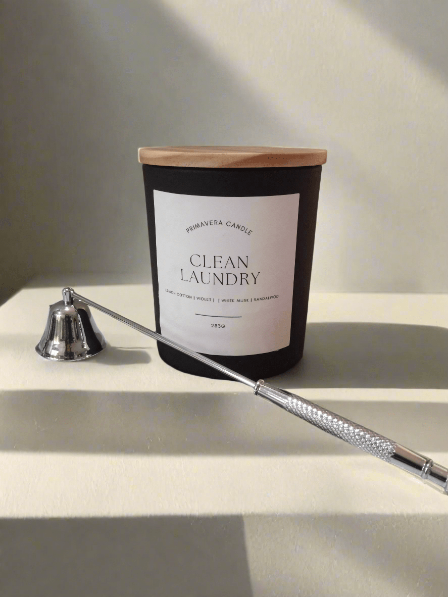 Clean Laundry Candle | Fresh Linen, Lemon & Sandalwood Scent