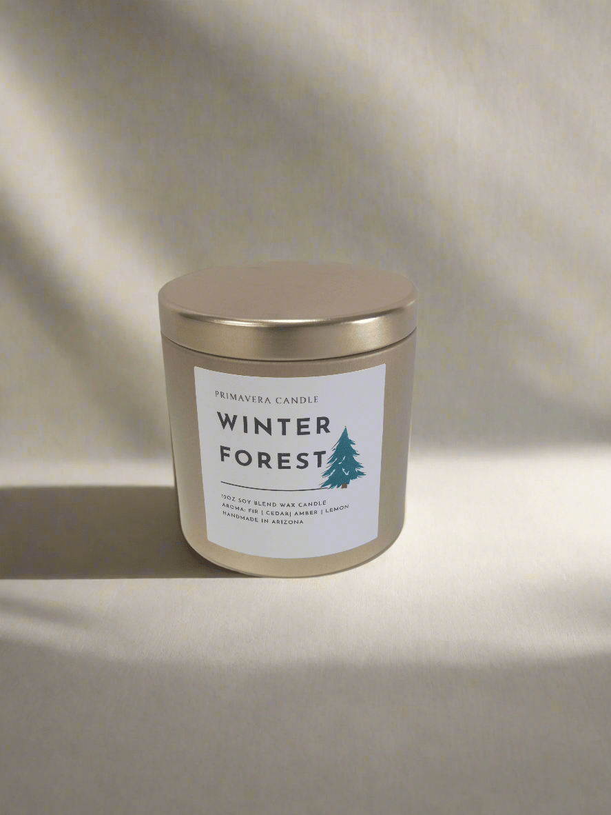 winter forest primavera candle