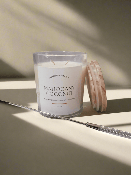 Mahogany Coconut Candle | Island Coconut, Mahogany & Vanilla Scent