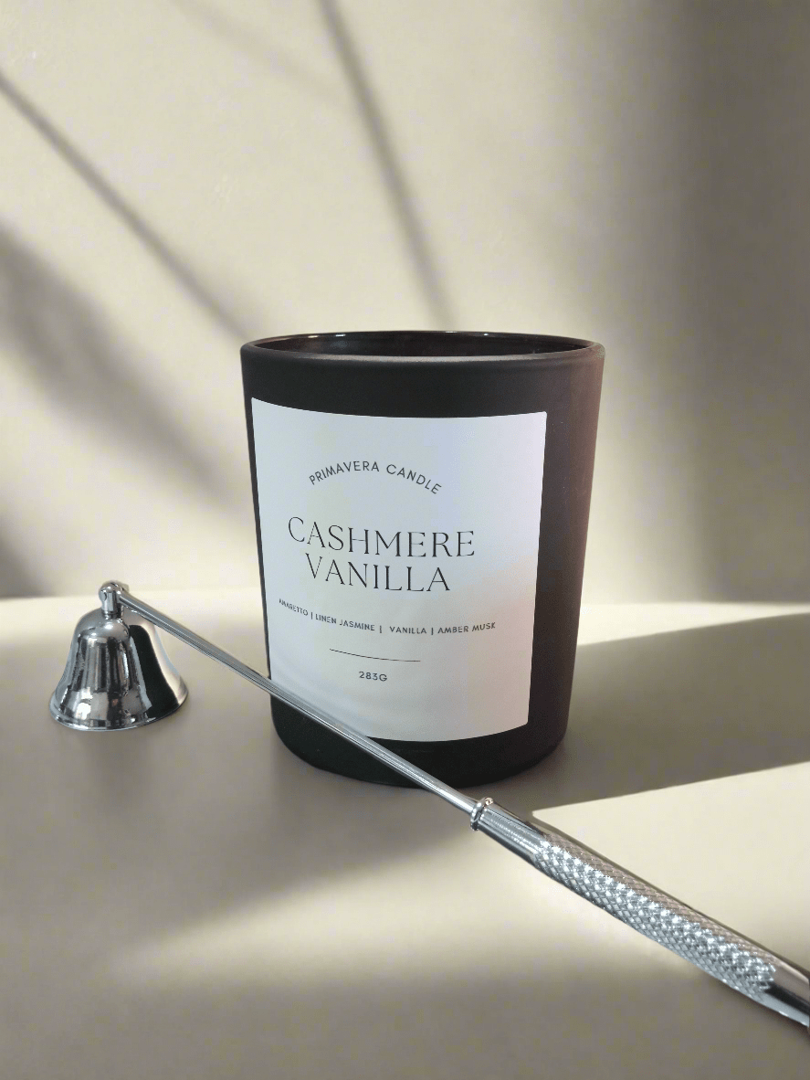 Cashmere Vanilla Candle | Linen, Jasmine & Amber Scented Candle