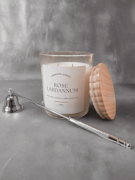 Rose Labdanum Candle | Rose de Mai, Patchouli & Amber Scent