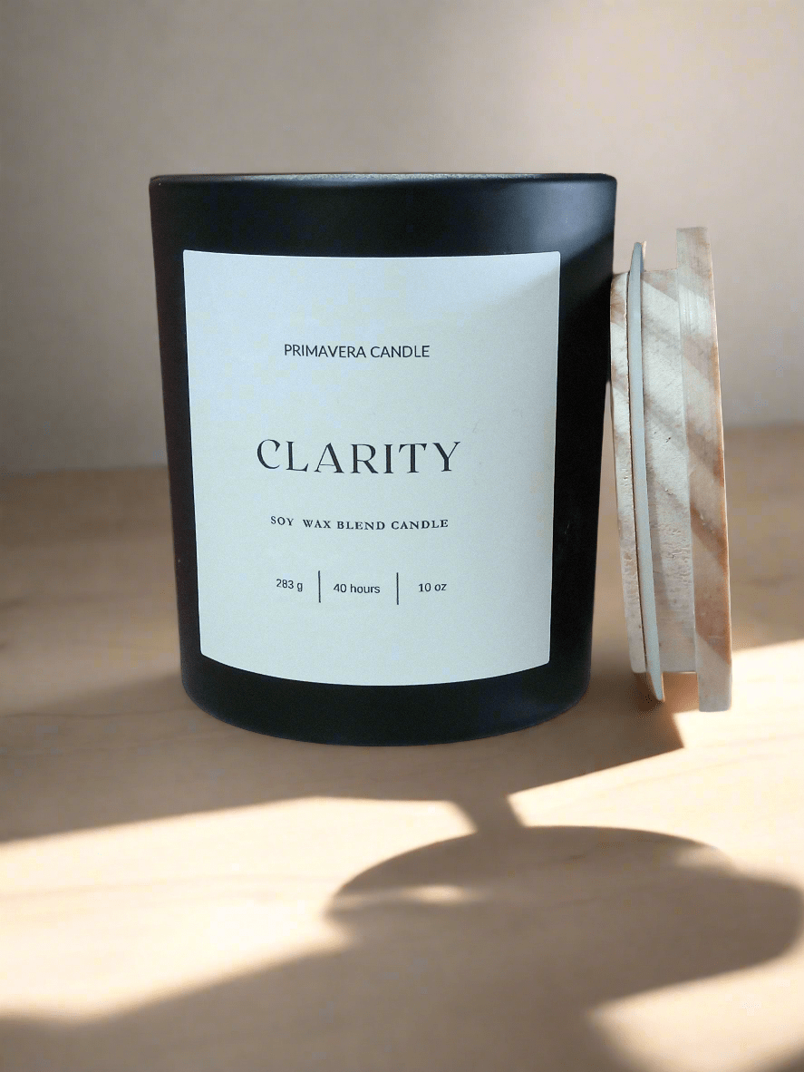 Clarity Candle | Sandalwood, Amber & Musk Scented Candle