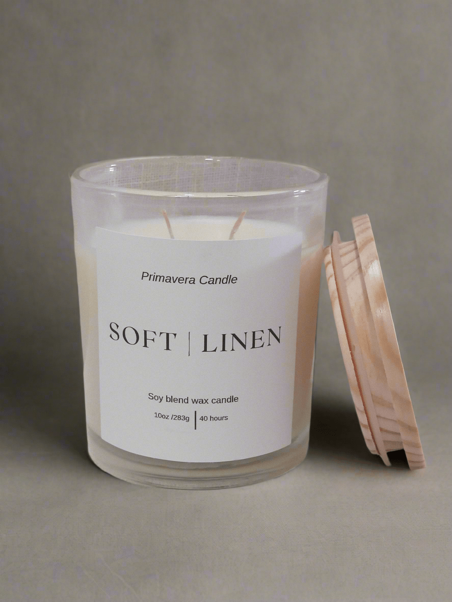 soft linen candle at at primavera candle