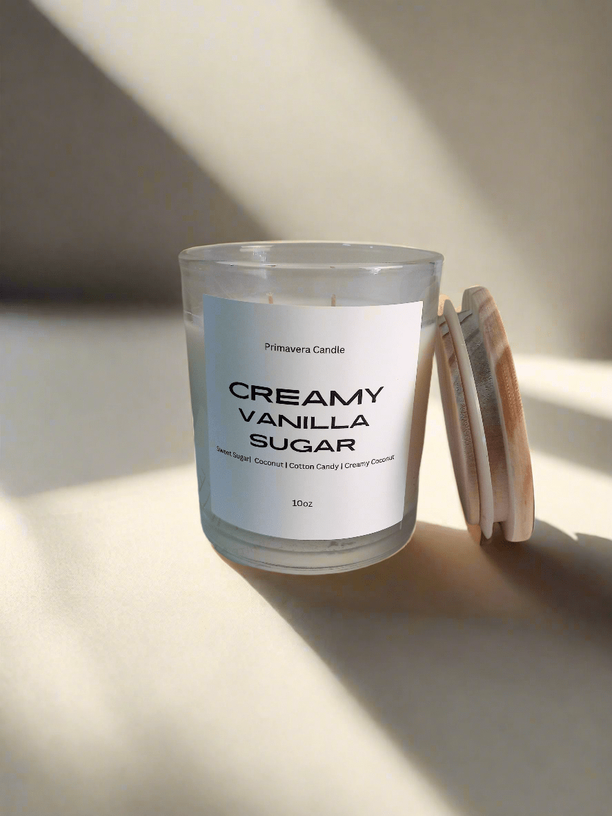 Creamy Vanilla Bliss Candle | Vanilla, Sugar & Coconut Scented Candle