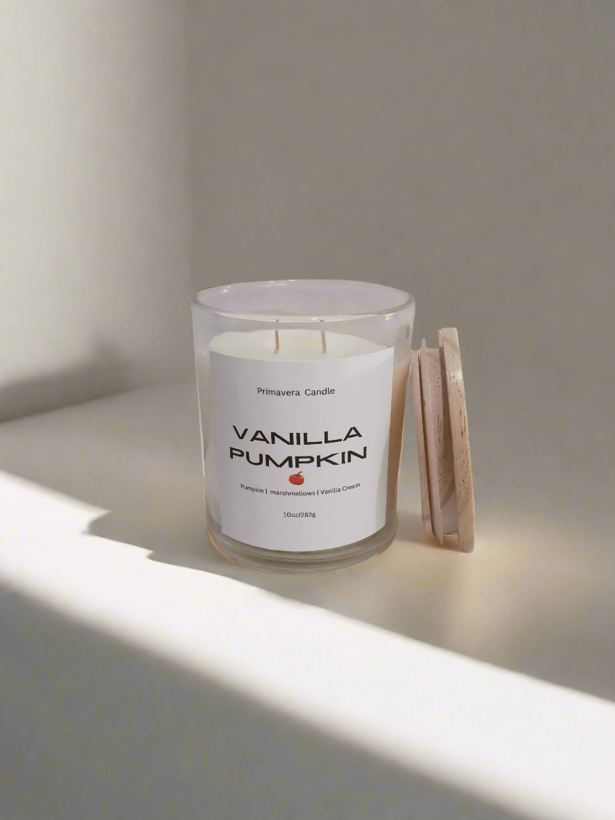 Vanilla Pumpkin Candle | Warm Vanilla, Pumpkin & Marshmallow Scent