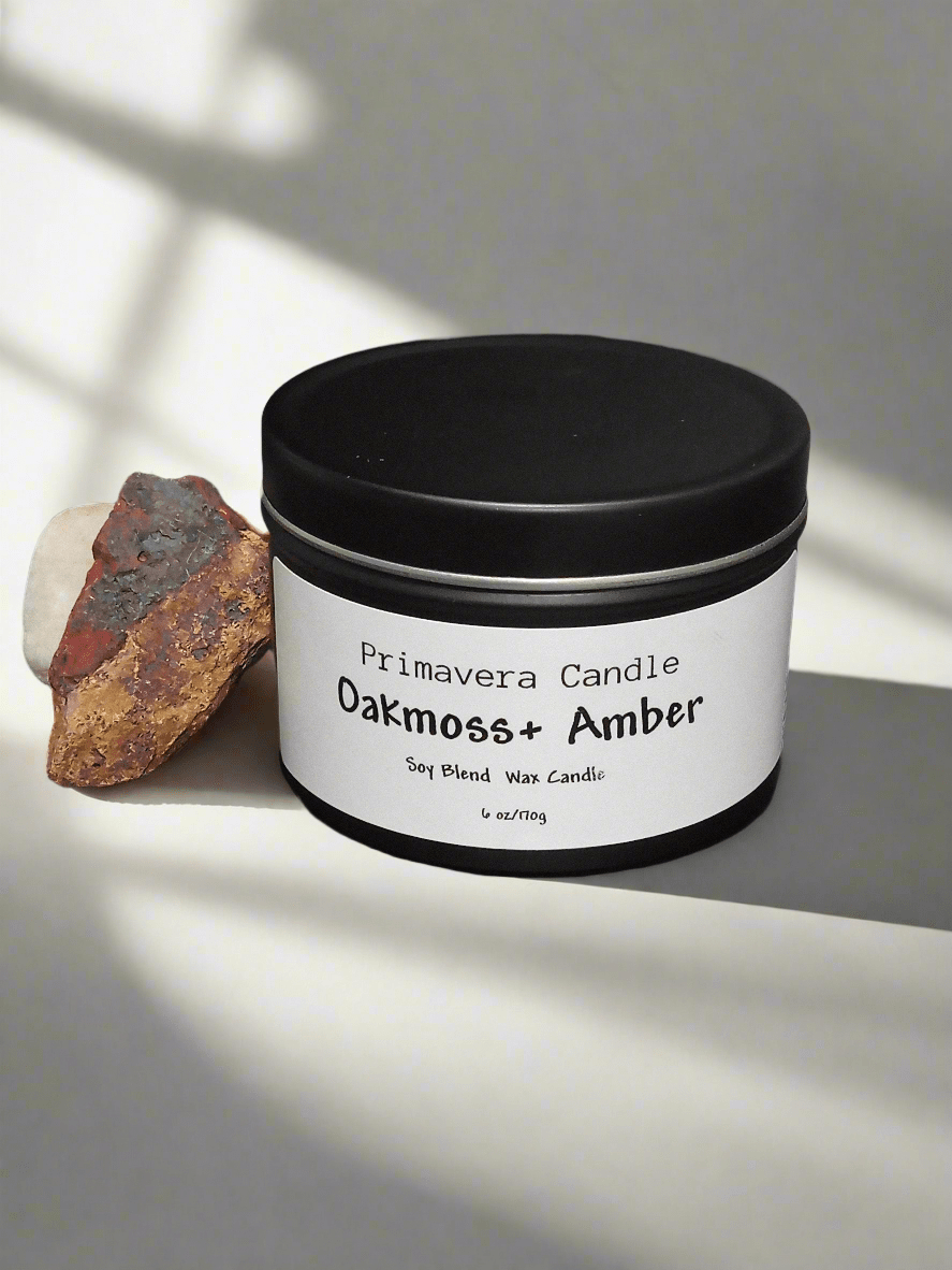 Oak Moss + Amber Candle | Earthy Amber, Oak Moss & Musk Scent