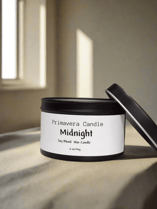 Midnight Candle | Black Amber Plum, Jasmine & Vanilla Woods Scent