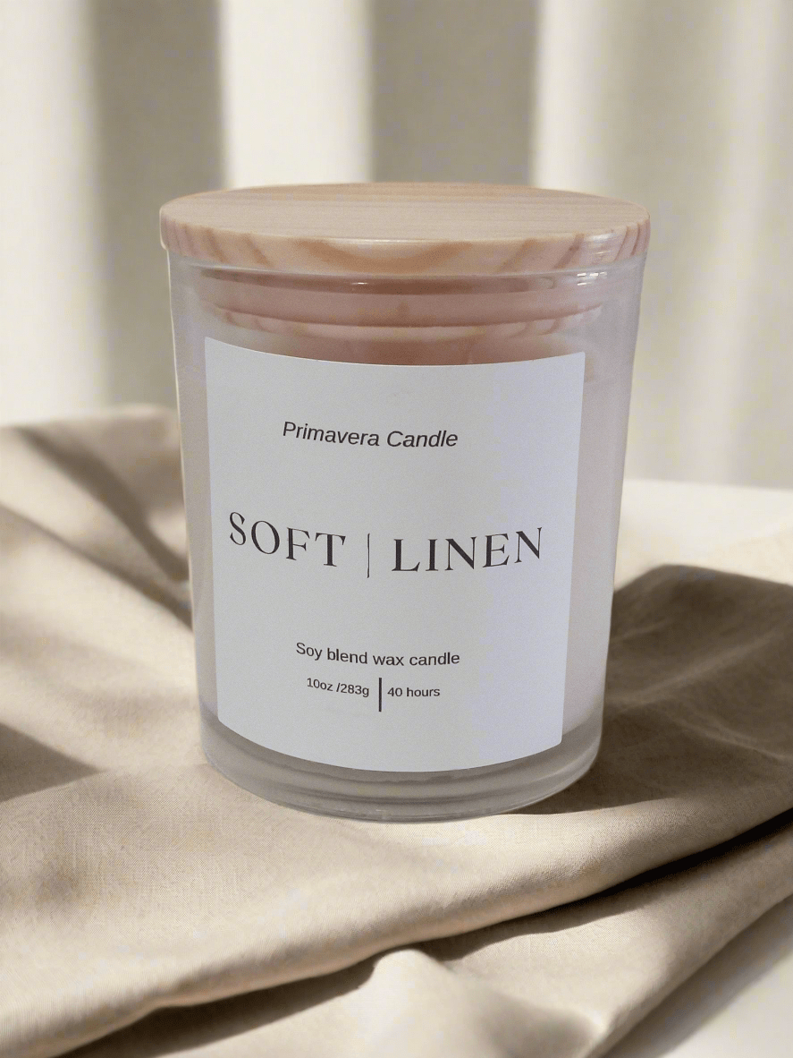 soft linen candle at at primavera candle