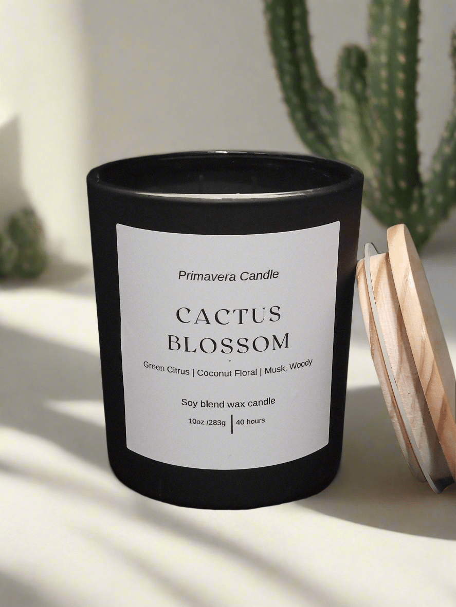 Cactus Blossom Candle | Green Cactus, Citrus & Coconut Scented Candle