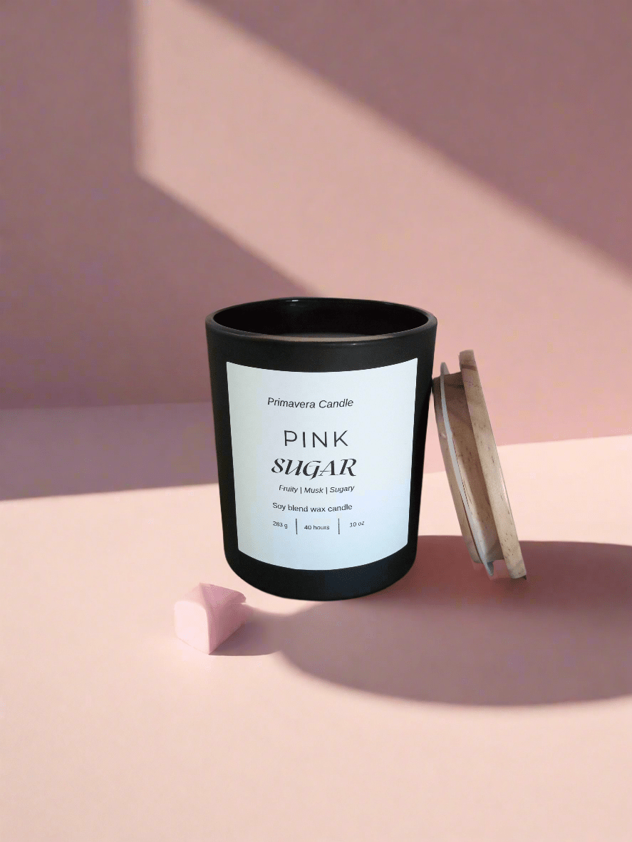 Pink Sugar Candle | Raspberry, Vanilla & Caramel Sweet Scent