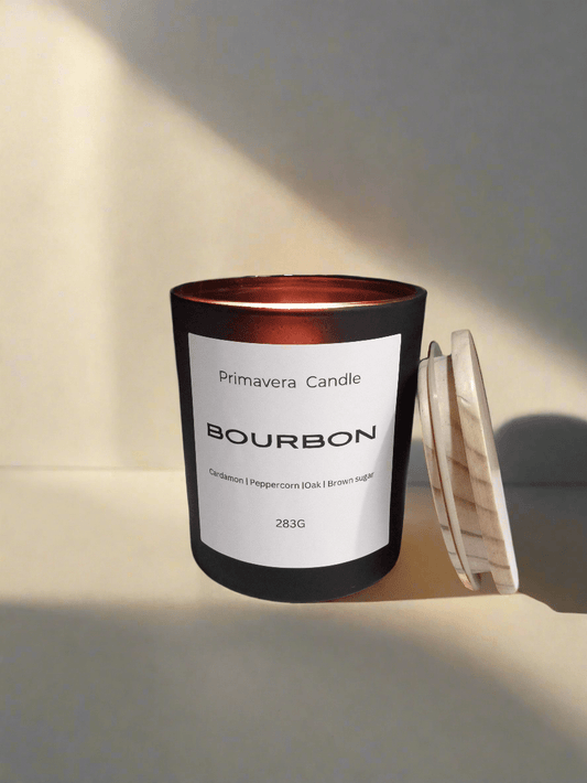 Bourbon Candle | Spicy Peppercorn, Butterscotch & Oak Blend