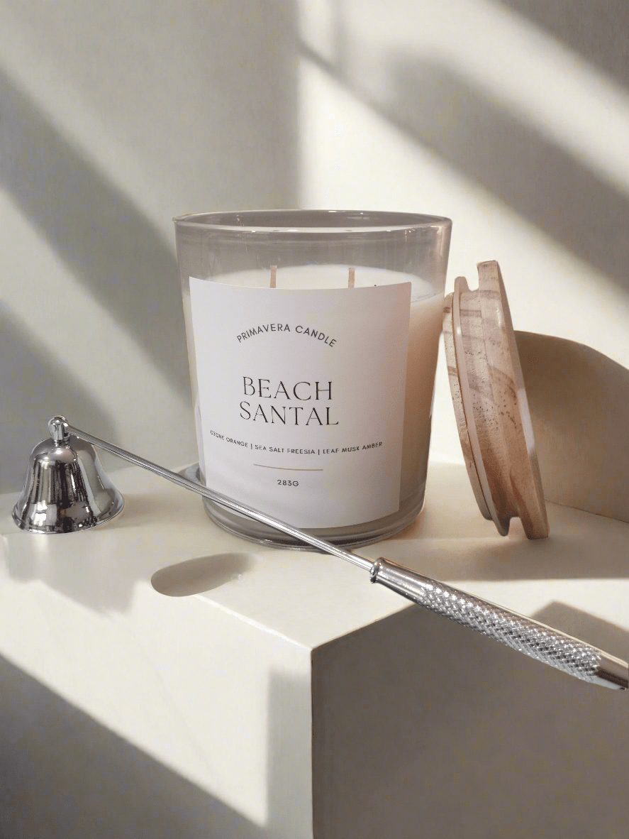 Beach Santal Candle | Sandalwood, Cedar & Coconut Scented Soy Candle