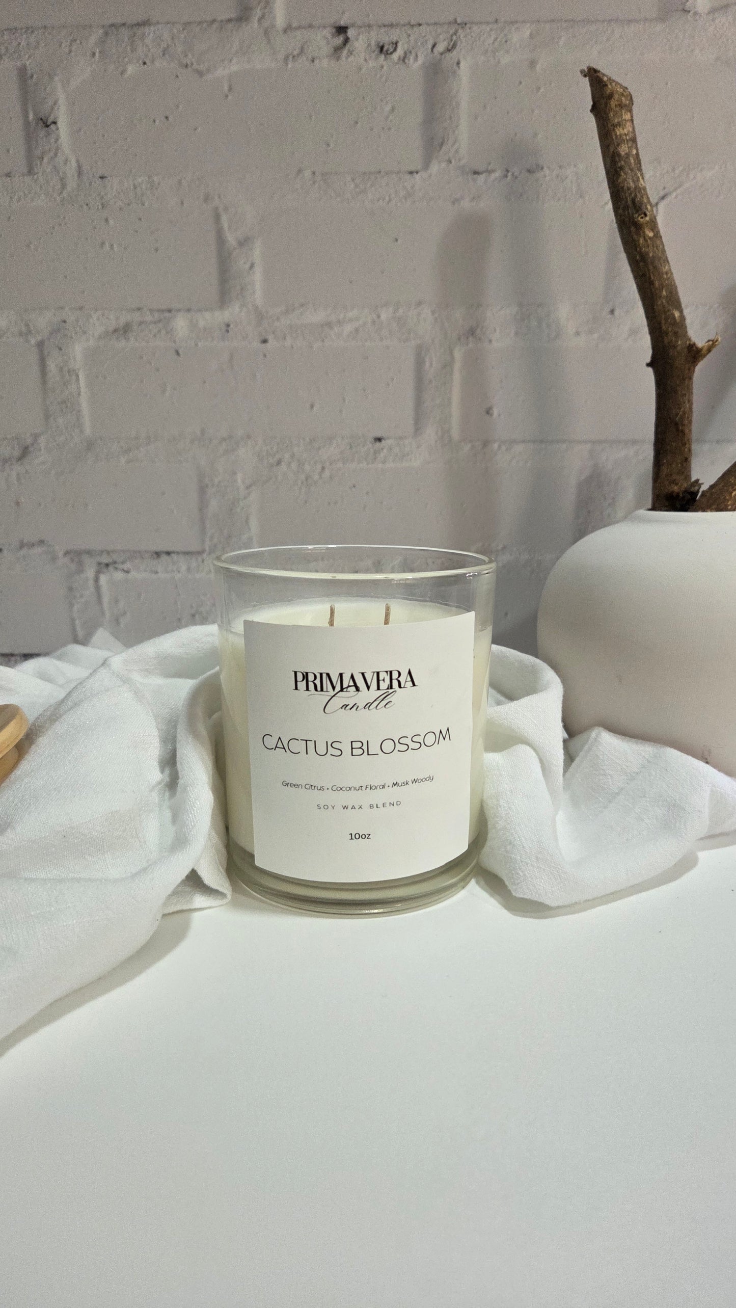 Cactus Blossom Candle | Green Cactus, Citrus & Coconut Scented Candle