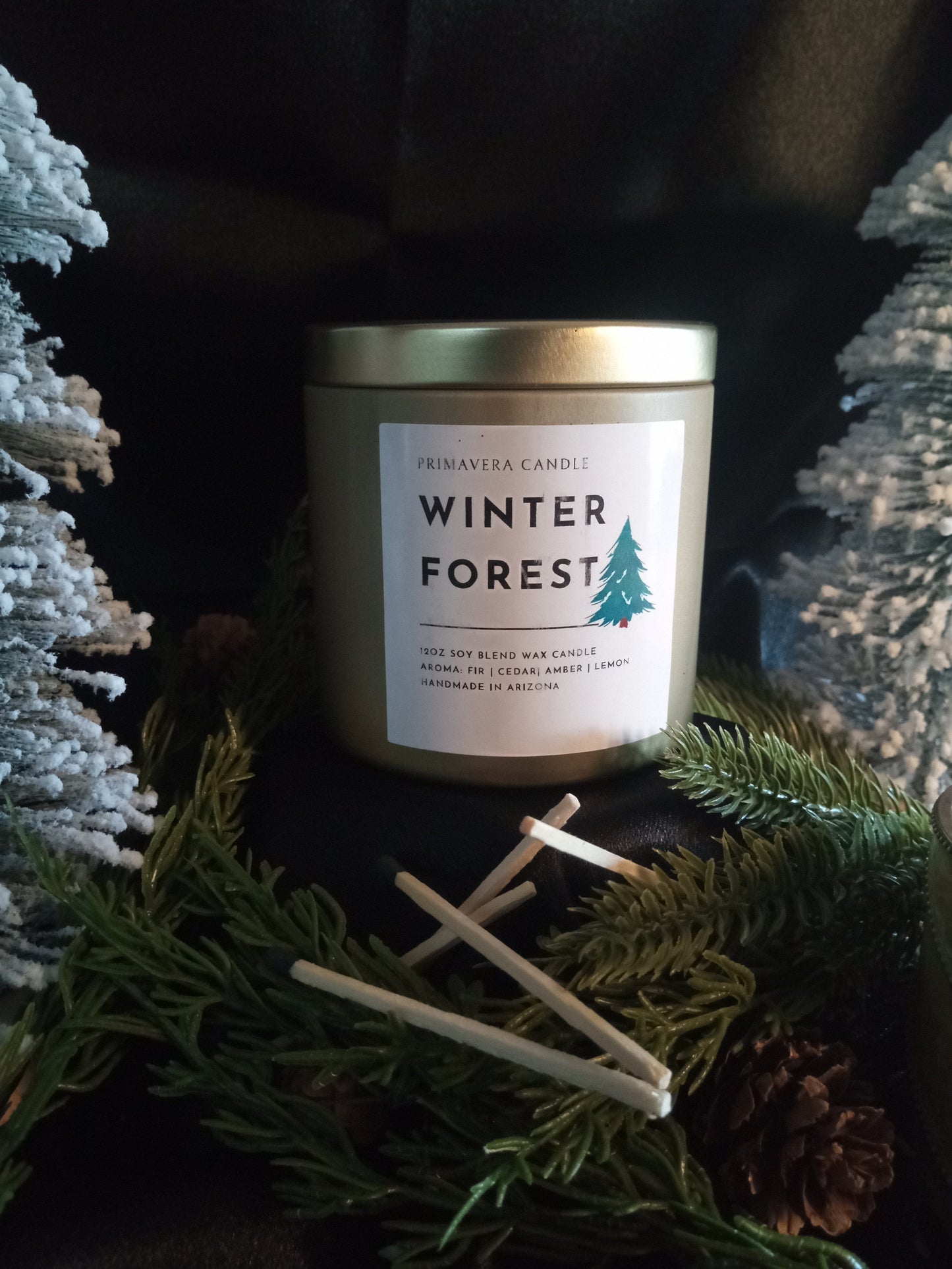 Winter Forest Candle | Luxurious Fir & Cedar Blend for a Cozy Holiday Wonderland