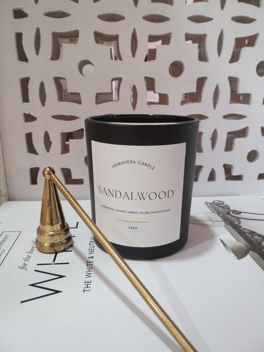 Sandalwood  Candle| Sandalwood, Amber & Musk Scented Candle