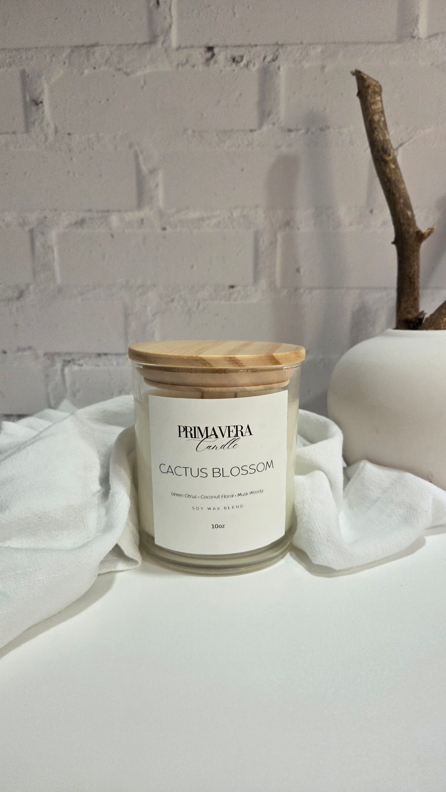 Cactus Blossom Candle | Green Cactus, Citrus & Coconut Scented Candle